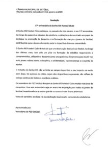 miniatura de Saudação – Aniversário do Sonho XXI Futebol Clube-PSD