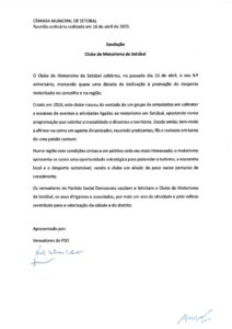 miniatura de Saudação-Clube de Motorismo de Setúbal (PSD)