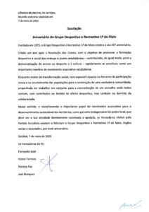 miniatura de Saudação – GDR 1º de Maio (PS)