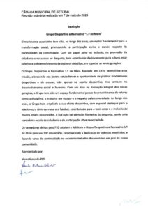 miniatura de Saudação – Grupo Desportivo e Recreativo 1.º de Maio (PSD)