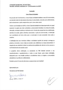 miniatura de Saudação – Lions Clube de Setúbal-PSD