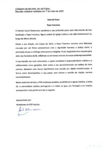 miniatura de Voto de Pesar – Papa Francisco (PSD)