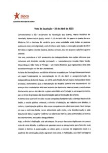 miniatura de h) BE_ Saudação_25 Abril de 2025