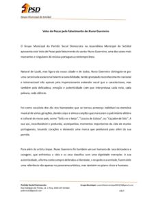 miniatura de r) PSD_Voto de Pesar_Nuno Guerreiro