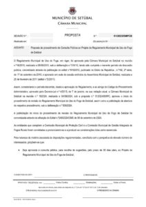 miniatura de 07-SMPC 01-2025 – Projeto Regulamento Municipal Municipal Uso Fogo Setúbal_Proc. Cons. Publica