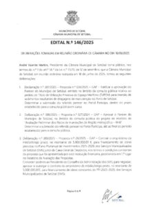 miniatura de Edital 146-2025 – 18-06-2025 (Deliberações)