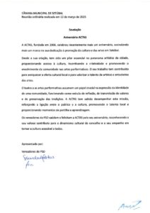 miniatura de Saudação – Aniversário ACTAS (PSD)
