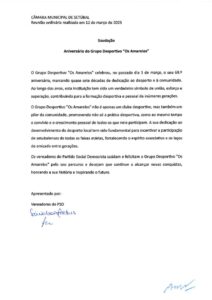 miniatura de Saudação – Aniversário do GD Os Amarelos (PSD)
