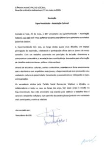 miniatura de Saudação – Experimentáculo – Associação Cultural (PSD)