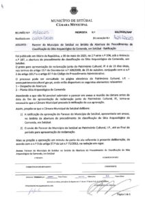 miniatura de 04 – GAP 31-2025 – Parecer do Município Setúbal – Abertura do Procedimento de Classificação do Sítio Arqueológico da Comenda