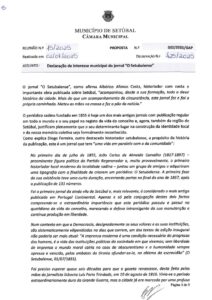 miniatura de 05 – GAP 32-2025 – Declaração de interesse municipal do jornal O Setubalense