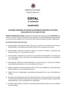 miniatura de Edital 10-2025-AM – Deliberações da Sessão Ord. 27.junho.2025