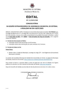miniatura de Edital 11-2025- AM – Sessão Extraordinária Debates Municipio 18 de julho