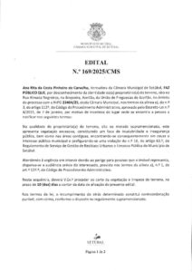 miniatura de Edital nº 169