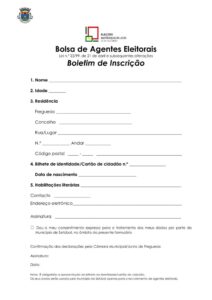 miniatura de Boletim de inscrição