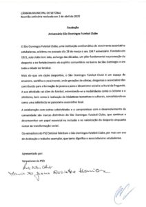 miniatura de Saudação – Aniversário São Domingos Futebol Clube (PSD)