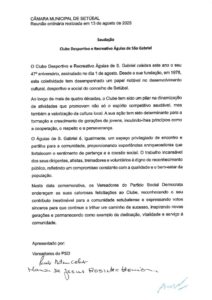 miniatura de Saudação – Clube Desportivo e Recreativo Águias de São Gabriel (PSD)