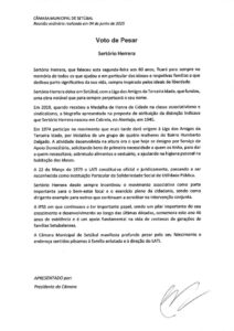 miniatura de Voto Pesar – Sertório Herrera (CDU)