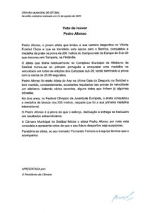 miniatura de Voto de Louvor – Pedro Afonso (CDU)