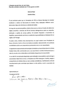 miniatura de Voto de Pesar – António Alves (PSD)