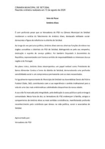 miniatura de Voto de Pesar – António Alves (PSD)