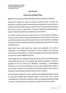 miniatura de Voto de Pesar – Miguel Simas (PS)