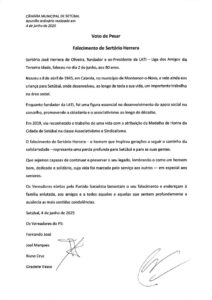 miniatura de Voto de Pesar – Sertório Herrera (PS)