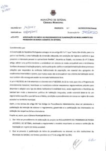 miniatura de 16-DOM-DIHAB 38-2025 – Regulamento de Programa de Renda Acessível de Setúbal – Inicio procedimento
