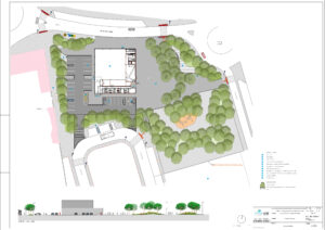 Obra | Plano geral relativo à construção envolvente do Auditório Municipal
