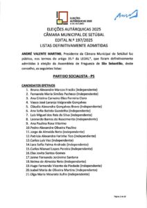 miniatura de Edital n.º 197-2025 – Listas definitivamente admitidas – JF SSebastião