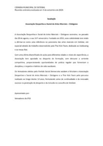 miniatura de Saudação – Associação Desportiva e Social de Artes Marciais – Octógono(PSD)