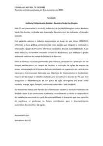 miniatura de Saudação – Instituto Politécnico de Setúbal – Bandeira Verde Eco-Escolas(PSD)
