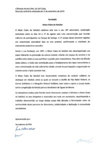 miniatura de Saudação – Moto Clube de Setúbal(PSD)