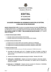 miniatura de Edital 14-2025-AM – Sessão Ordinária 26 de setembro de 2025