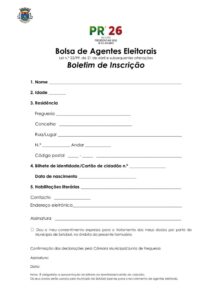 miniatura de Boletim de inscrição