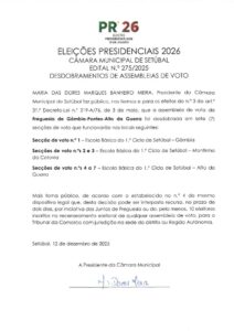 miniatura de Edital n.º 275-2025 – Desdobramento das assembleias de voto – JF Gâmbia