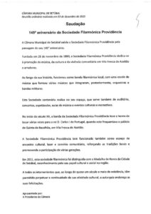 miniatura de Saudação – Sociedade Filarmónica Providência (SET-V25)