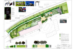 Plano Geral da 2ªfase da construção do espaço entre a Rua Tomás Ribeiro e o Caminho de Ferro