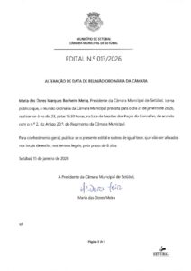 miniatura de Edital 013-2026 – Alteração data reunião