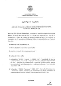miniatura de Edital 16-2026 – Ordem de Trabalhos – 23-01-2026