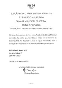 miniatura de Edital n.º 021-2026 – Local do voto