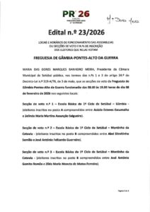 miniatura de Edital n.º 23-2026 – Locais e horário JF Gambia