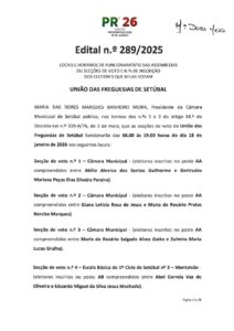 miniatura de Edital nº 289