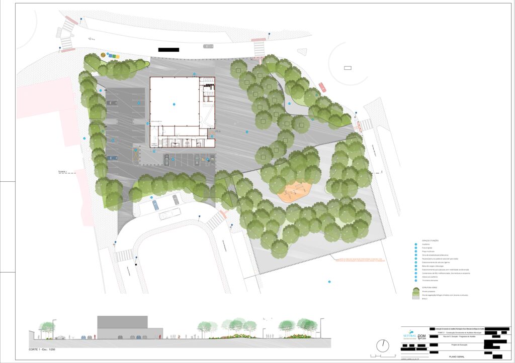 Plano Geral das obras Auditório Municipal de Azeitão