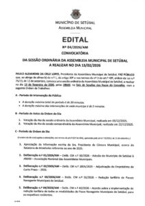 miniatura de Edital 04-2026-AM – Sessão Ordinária 13 de fevereiro de 2026