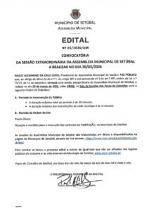 miniatura de Edital 05-2026-AM – Sessão Extraordinária de 20 de março de 2026