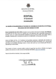 miniatura de Edital 06-2026-AM – Deliberações da Sessão Extraord. 20.Mar.2026
