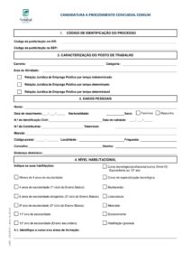 miniatura de Mod. 18 – Candidatura a Procedimento Concursal Comum