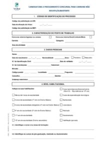 miniatura de Mod. 20_B – Candidatura a Procedimento Concursal para carreira não revista_ subsistente