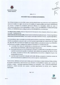 miniatura de Ata n.º 8 – Avaliação Período Experimental